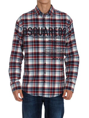 Dsquared2 Logo Printed Checked Shirt