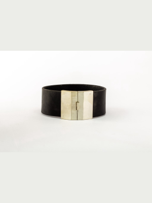 Box Lock Choker (wide, Blk+ma)