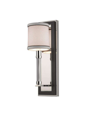 Collins 1 Light Wall Sconce Polished Nickel