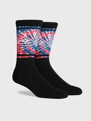 Pkwy Men's Dyed Crew Socks - Black L