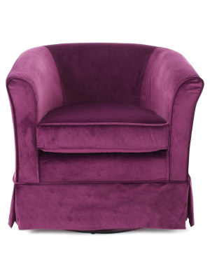 Cecilia Fabric Swivel Club Chair - Christopher Knight Home