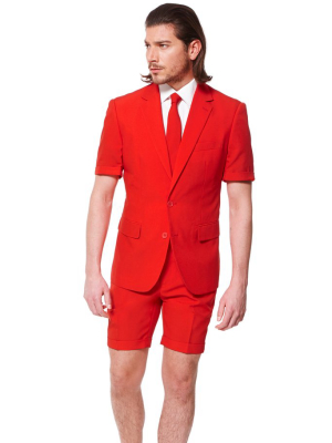 Lust | Beacon Red Summer Dress Suit By Opposuits