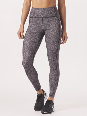 Taper Legging Print: Black Static