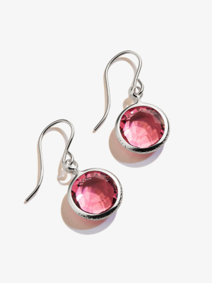 Rose Birthstone Earrings, October