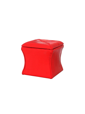 Storage Ottoman 17.5" - Red - Ore International