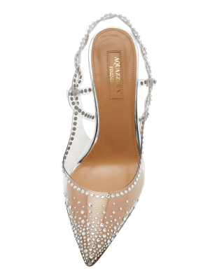 Heaven Crystal-embellished Pvc Pumps