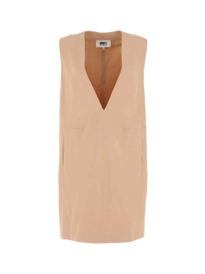 Mm6 Maison Margiela V-neck Mini Dress