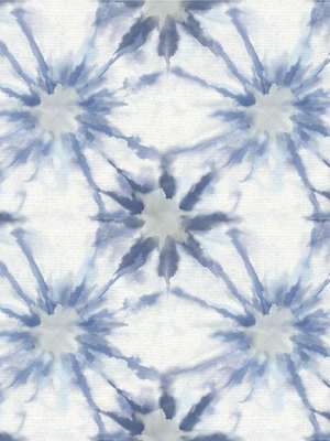 Iris Indigo Shibori Wallpaper From The Kismet Collection By Brewster Home Fashions