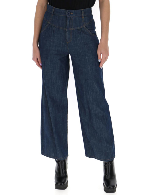 See By Chloé Cropped High Waisted Jeans