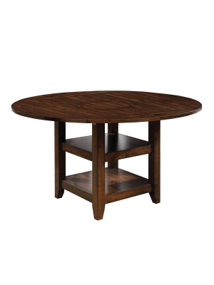 65" Drago Round Counter Height Dining Table Red - Iohomes