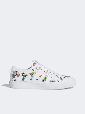 Adidas Originals Nizza X Disney Sport Goofy Sneakers In White