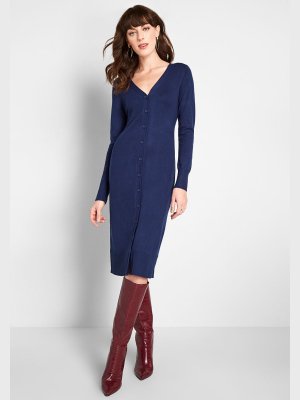 Charter School Buttoned Knit Dress