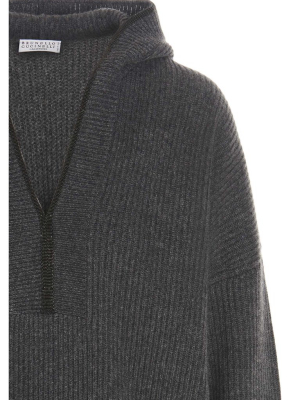 Brunello Cucinelli Knitted Hooded Sweater