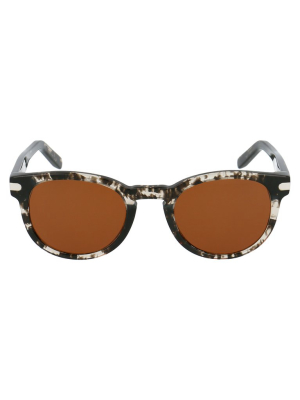 Salvatore Ferragamo Eyewear Round Frame Sunglasses