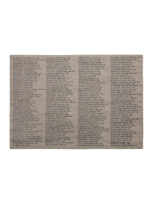 Oyster List Placemat (set Of 4)