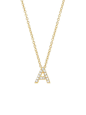 Ef Collection Diamond Initial Necklace