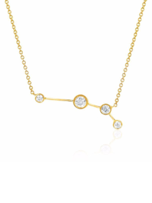 Diamond Aries Constellation Necklace