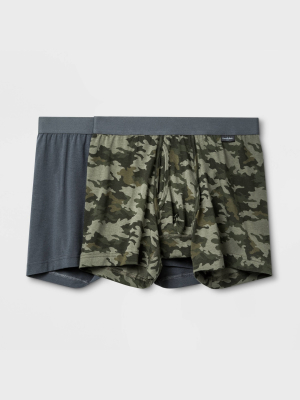 Men's Camo Print 2pk Boxer Briefs - Goodfellow & Co™ Gray