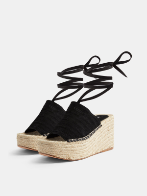 Weekend Black Wedge Sandals