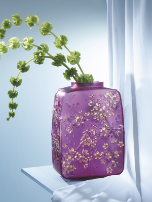 Fleurs De Cerisier Vase, Fuchsia