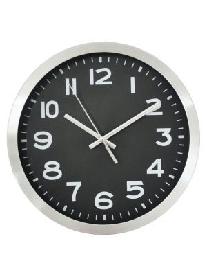 10" Round Wall Clock Black/silver - Threshold™