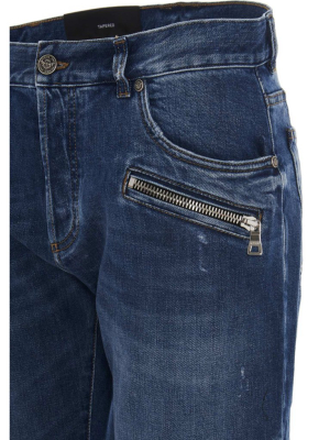 Balmain Panelled Slim-fit Jeans