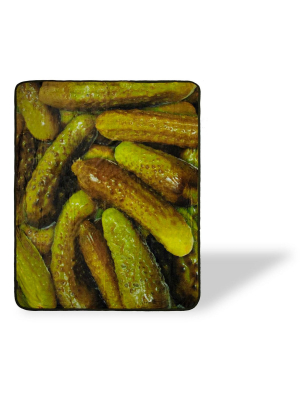 Just Funky Pickles Fleece Throw Blanket | Large Soft Throw Blanket | 60 X 45 Inches