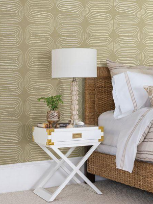 Zephyr Abstract Stripe Wallpaper In Honey From The Celadon Collection By Brewster Home Fashions