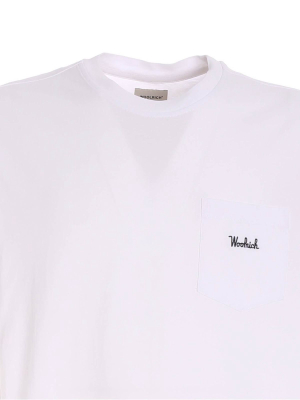 Woolrich Logo Embroidered Pocket T-shirt