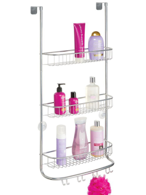 Mdesign Metal Hanging Over Shower Door Caddy, Bathroom Storage Organizer