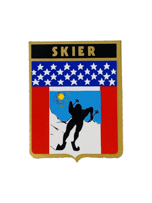 Vintage Skier Sticker