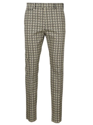 Fendi Ff Logo Motif Jacquard Pants