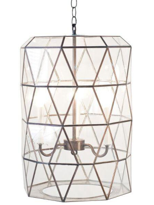 Moderna Lantern Faceted Glass