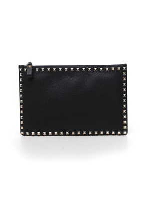 Valentino Garavani Rockstud Zipped Clutch Bag