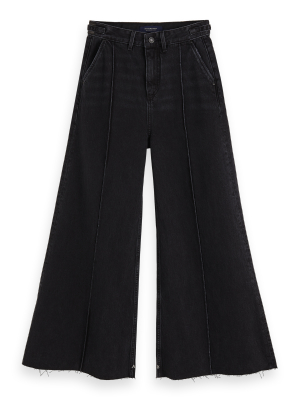 High-rise Extra-wide Leg Jeans – Black Butter