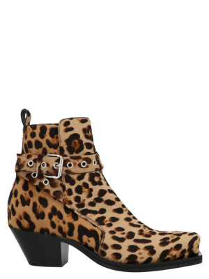 Versace Animal Print Ankle Boots