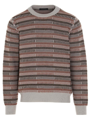 Ermenegildo Zegna Jacquard Crew Neck Sweater