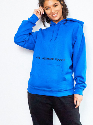 Royal Blue Ultimate Slogan Hoodie