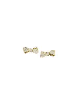 Bow Diamond Studs – Mini