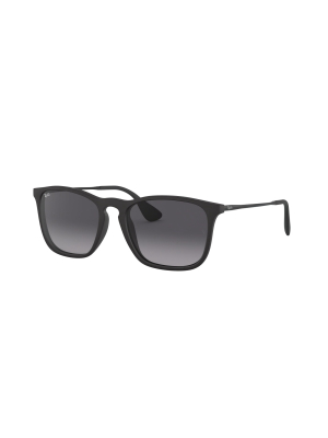 Ray-ban Rb4187 622/8g Unisex Square Lifestyle Sunglasses Black