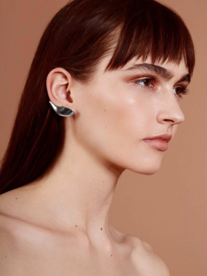 Lobe Ear Cuff In Silver- Right Ear