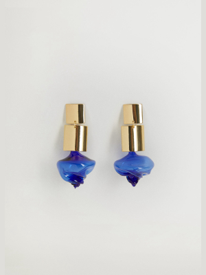 Metallic Pendants Crystal Earrings