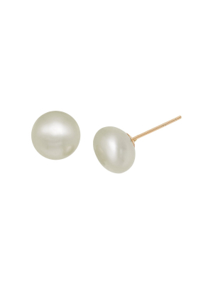 14k Yellow Gold 5mm Freshwater Pearl Stud Earrings