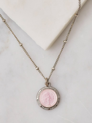 Ms. Mary Vintage Necklace, Pale Pink