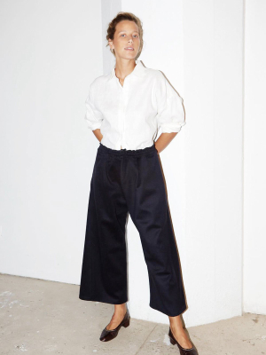 Blue Night Wool Karate Pants