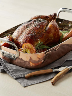 Williams Sonoma Professional Copper Roasting Pan With Rack