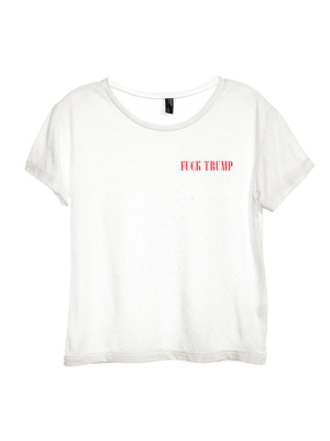 Fuck Trump [distressed Women's 'baby Tee']