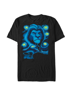 Men's Lion King Starry Night Mufasa T-shirt