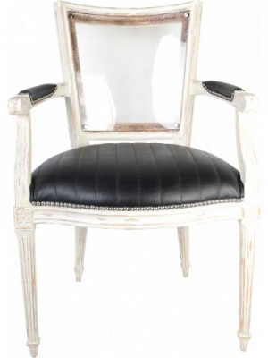 Marie-antoinette Black Arm Chair