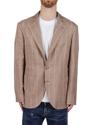 Brunello Cucinelli Striped Single Breasted Blazer